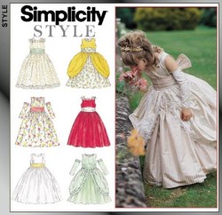 8953 RENN MDVL SLVSS DRESS,OVRSKIRT,GAUNTLET PATTERN 4-8 GIRL